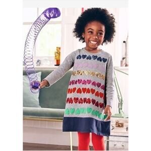 Mini Boden Ida Hearts Applique Dress